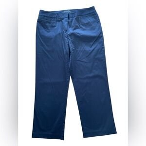 Lafayette 148 New York Navy Cropped Pants